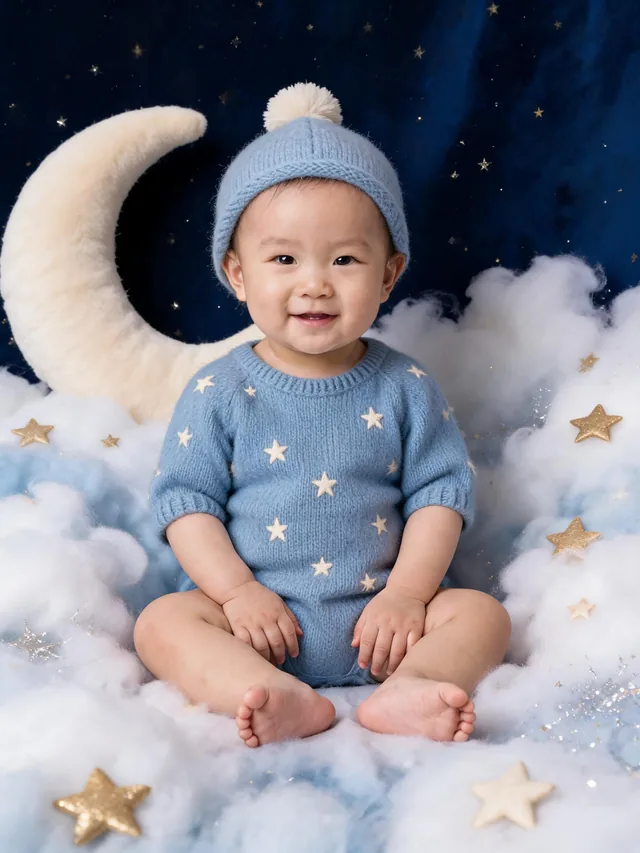 Storybook style: Moon & Stars